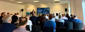 Ben Knight at DRVEN presenting at conference