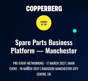 Copperberg Manchester Spare Parts Event March 2027 Banner