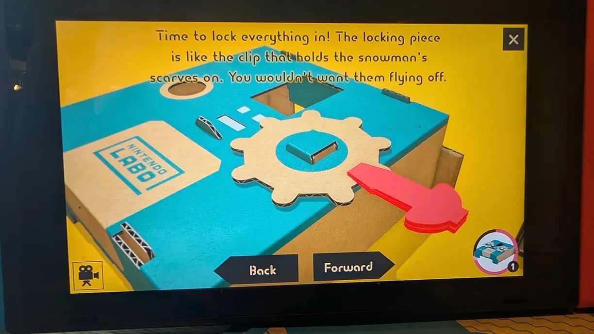 Nintendo Labo Work Instruction Steps example